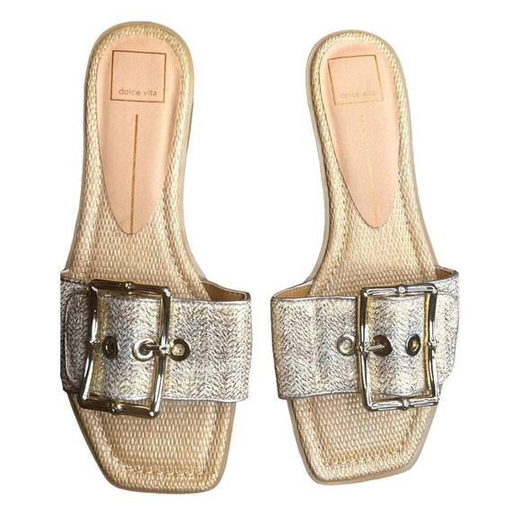 New ▶️ Dolce Vita ◀️ Big Buckle Slide Sandals. Size 9.5 - Picture 6 of 15